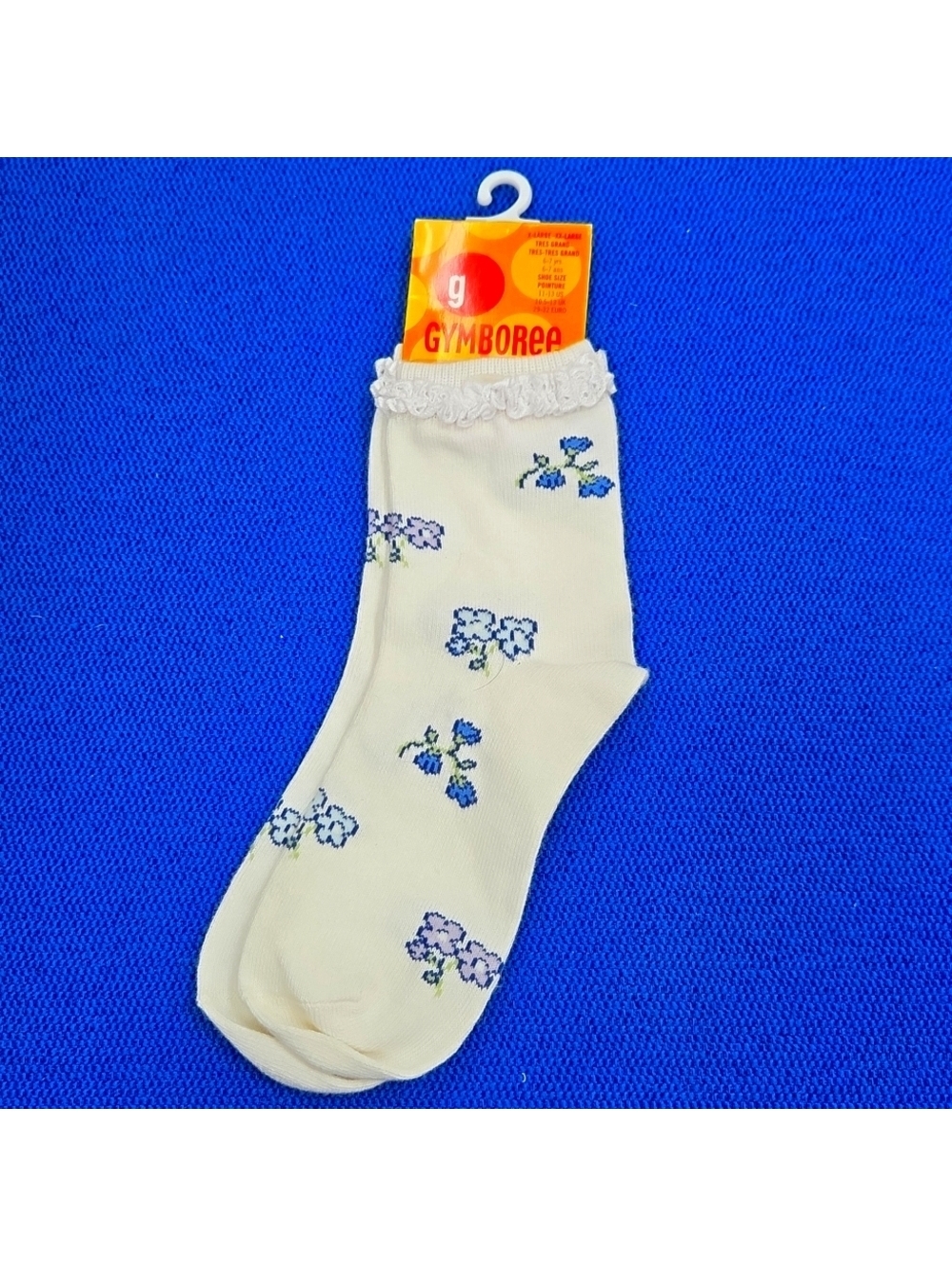 Vintage/NWT Gymboree 2003 Floral Ruffle socks.  Size 6-7